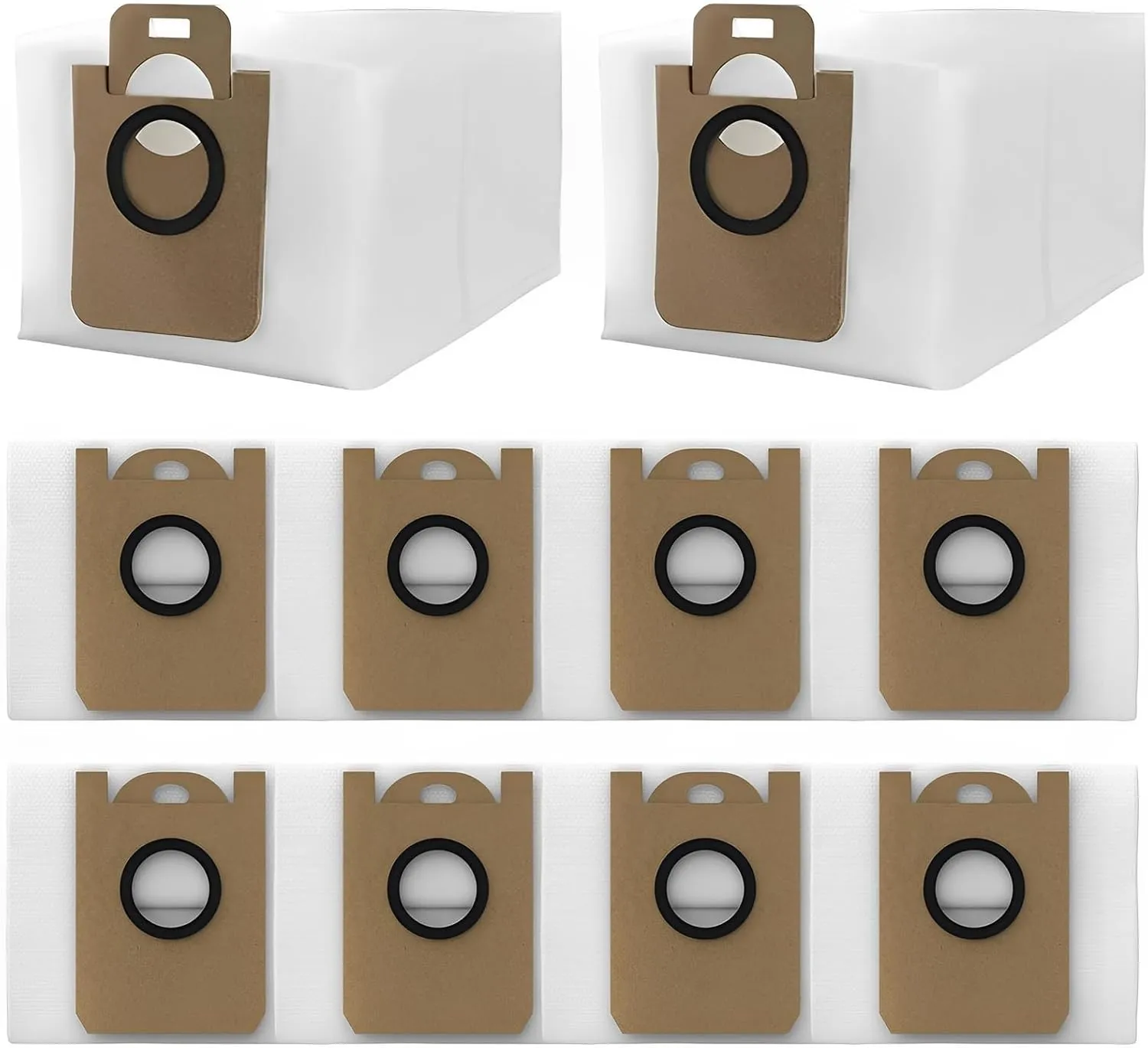 10 Pack Dust Bgas for iHome AutoVac Nova S1 Pro Robot Vacuum iHRVS1PRO-3BLK, Replacement 10 Vacuum Bags