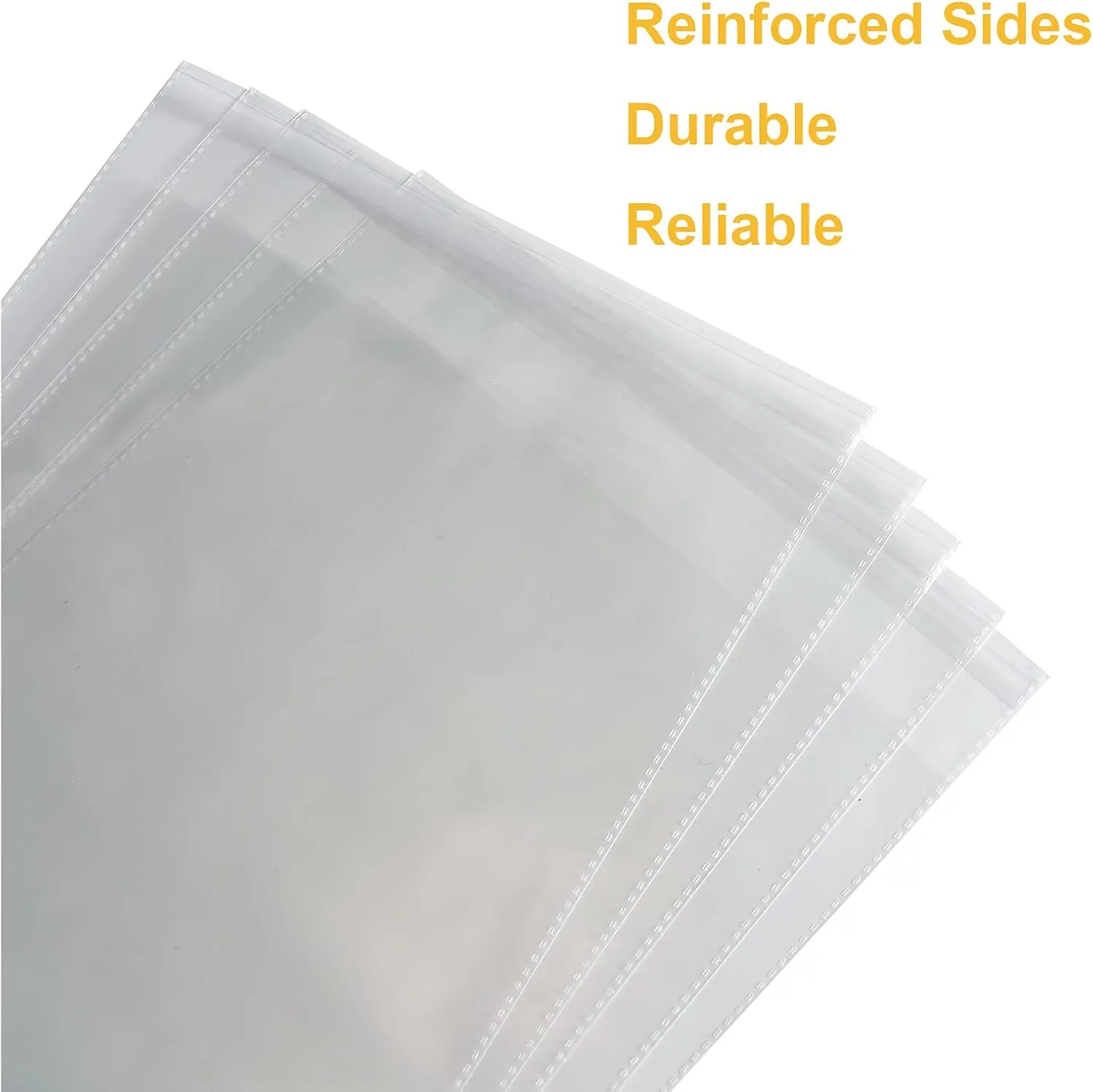 100 Count 13x18 Inch Clear Poly Bags for Packaging Clothing Shirts Self Seal Cellophane Plastic Bags