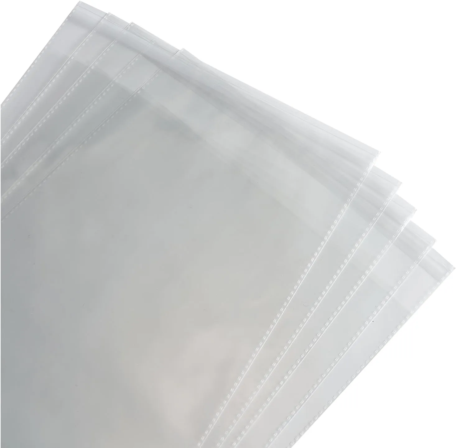 100 Count 13x18 Inch Clear Poly Bags for Packaging Clothing Shirts Self Seal Cellophane Plastic Bags