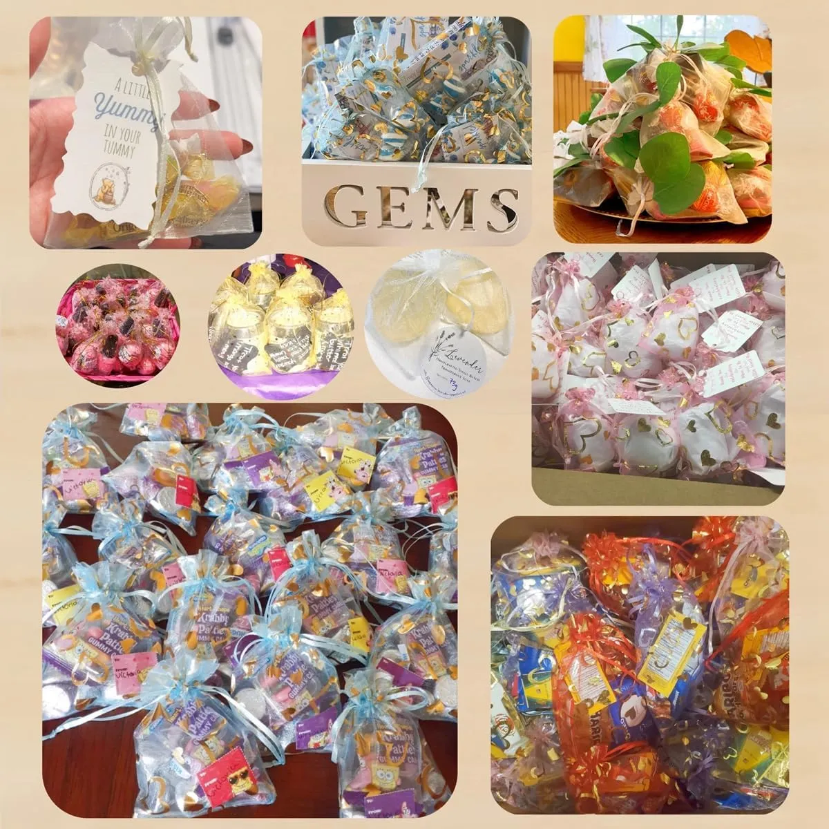 100 pcs 3.5 x 4.7 Inch Flower Heart Organza Jewelry Gift Pouch Candy Pouch Drawstring Wedding Favor Bags X92 (pink gold flower)