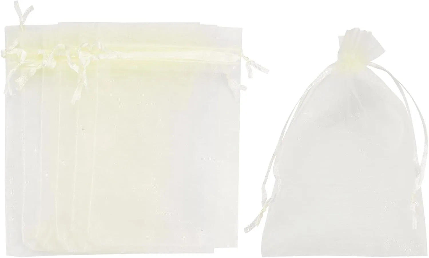 100 Pcs Fruit Protection Bags - 4x6 Inch Fruit Netting Bags Fruit Cover Mesh Bag with Drawstring Netting Barrier Bags Apply to Fruit/Flower(Beige)
