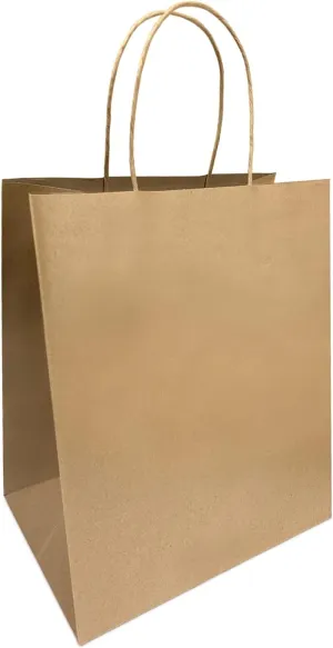 1072B Kraft Paper Bags - 250 Count, 10x6.75x12 Inches, Reusable, Eco-friendly & Sustainable for Wedding, Gift, Food, Shopping, Grocery, Storage, Lunch & Takeaway Bags
