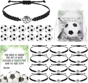 12 Class of 2025 graduation Soccer Team Gifts Soccer Season Gifts 12 Mini Soccer Stress Balls 12 Bracelets with 12 Soccer Thank You Cards Motivational Gift Soccer Party Favors for Boy Team