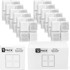 12-Pack Pet Food Desiccant Bag, Compatible with Petlibro Automatic Dog Feeders for PLAF001, PLAF002, PLAF101, PLAF005, PLAF006, PLAF103, PLAF203, Desiccant Bags Keep Pet Food Dry and Fresh