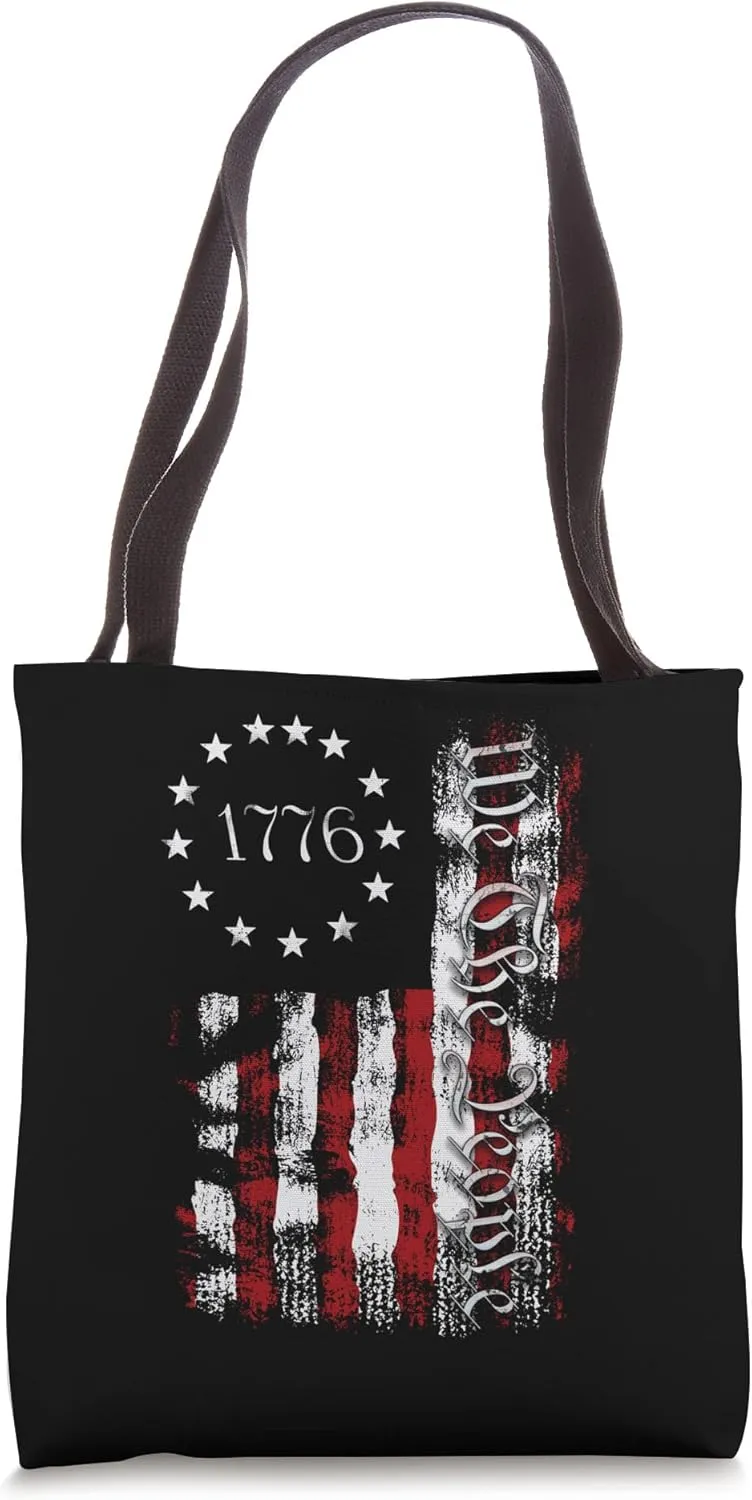 1776 We The People Patriotic American Constitution Tote Bag