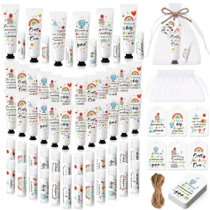 24 Set Appreciation Gifts Bulk Lip Balm Hand Cream Teacher Gift with Cards Organza Bags Travel Size Moisturizing Hand Lotion Thank You Gifts for Coworkers Teacher Employee Nurse