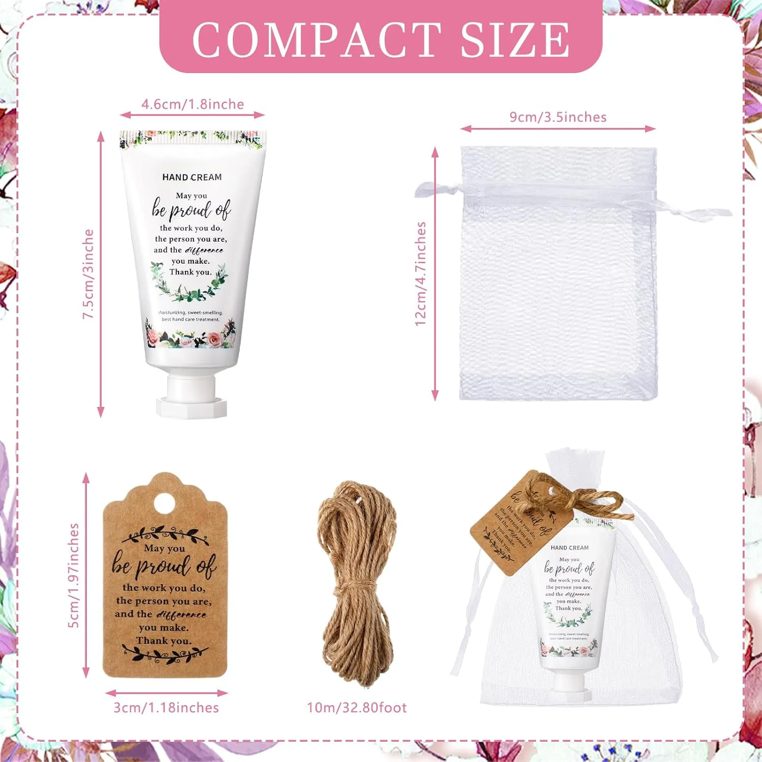 24 Sets Cna Gifts Bulk Employee Appreciation Gifts Bulk Thank You Travel Hand Cream Lotion for Staff Appreciation Inspirational Mini Lotion for Nurse Cna Week Holiday(Fresh)