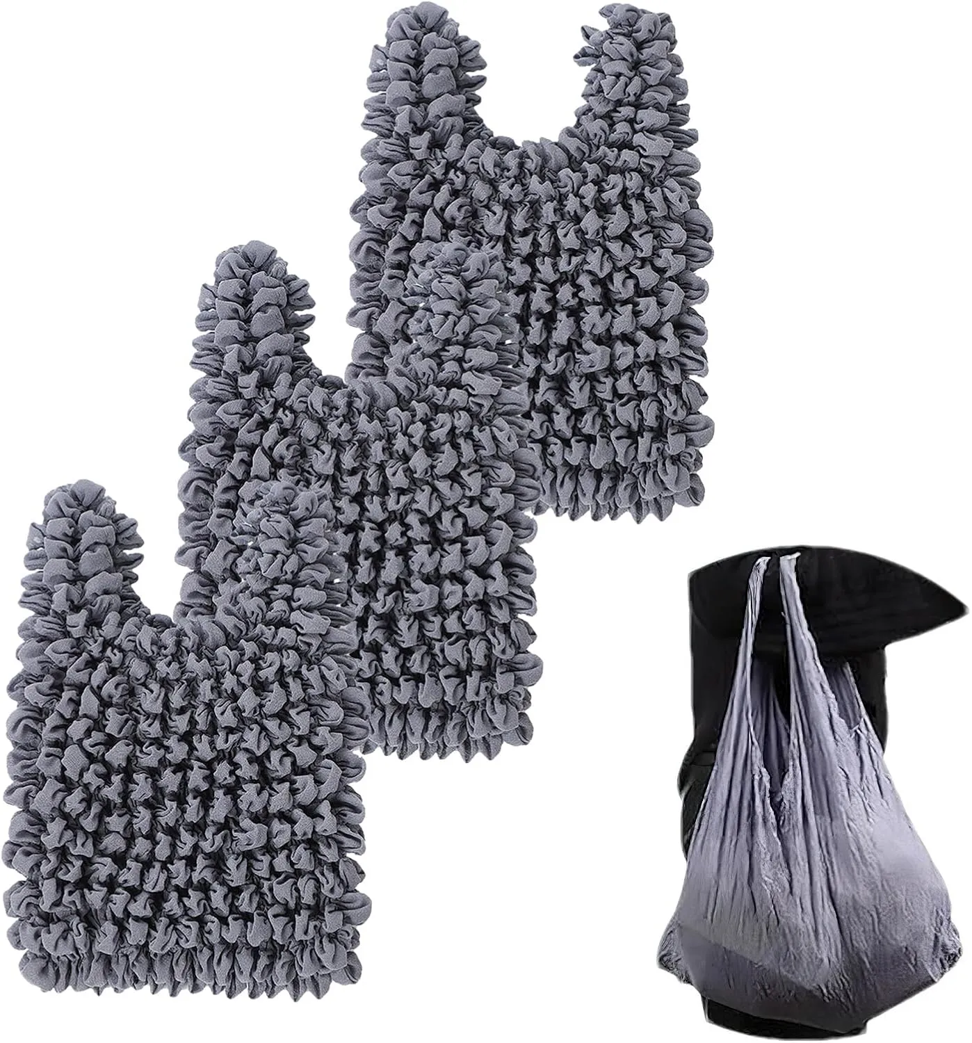 3 Pack Reusable Grocery Bags Magic Stretch Shopping Storage Bag Foldable Packable Tote Shoulder Bag
