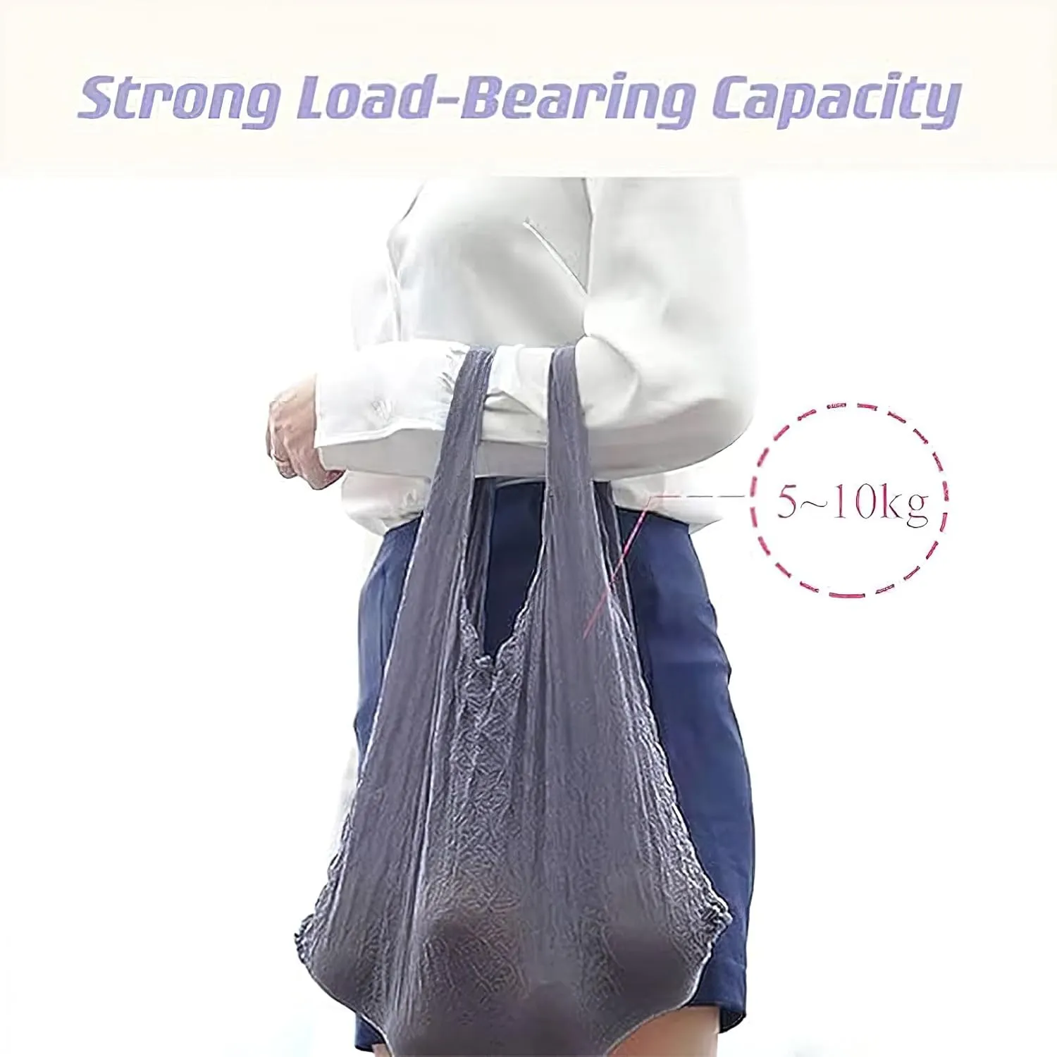 3 Pack Reusable Grocery Bags Magic Stretch Shopping Storage Bag Foldable Packable Tote Shoulder Bag