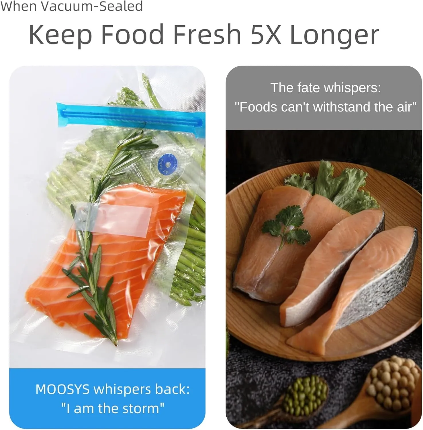 30 Reusable Vacuum Sealer Bags(20p 8"X8", 10p 10"X11")   2 Clips, 1 Year Airtight, For Food Preservation and Storage, Sous Vide Cooking, BPA Free, Reinforced, 7.5mil Thick(No Pumper)