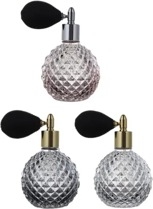 3Pcs Vintage Style Refillable Perfume Spray Bottles with Air Bags for Storing Perfume Lotion Essential Oils All Occasions Elegant