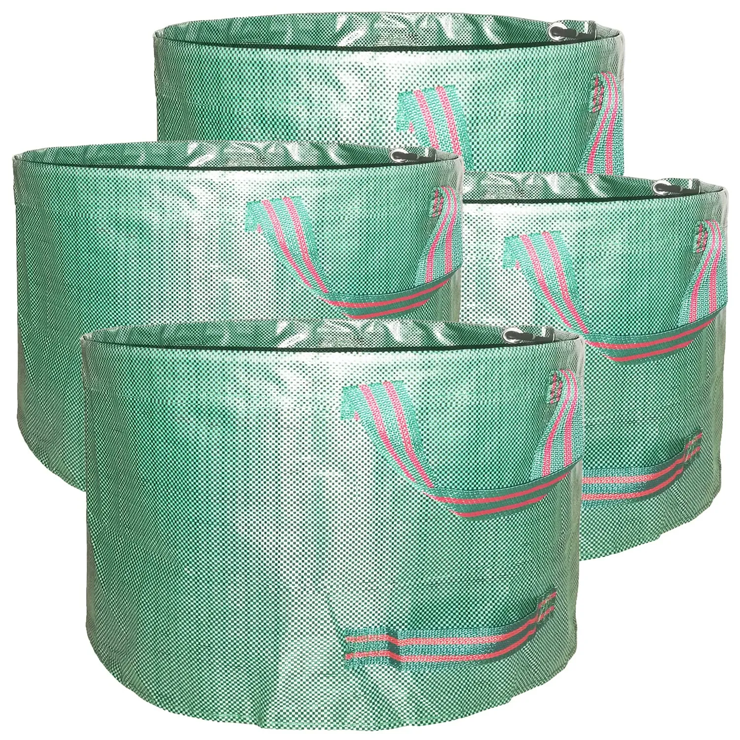 4-Pack 63 Gallon Big Yard Lawn Garden Bags (D31, H19 inches) Yard Waste Debris Bags W/Gardening Gloves, Leaf Bags,Weeds Bag,Grass Clippings Bag,Garden Landscaping Bags,Campsite Trash Bag W/ 4 Handles