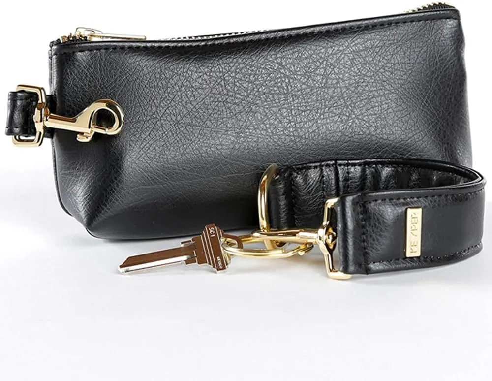 4-Piece Wristlet Set - Key Ring Bracelet & 3 Women’s Bags Womens Faux Leather Purses & Handbags Classic Clutch Purse