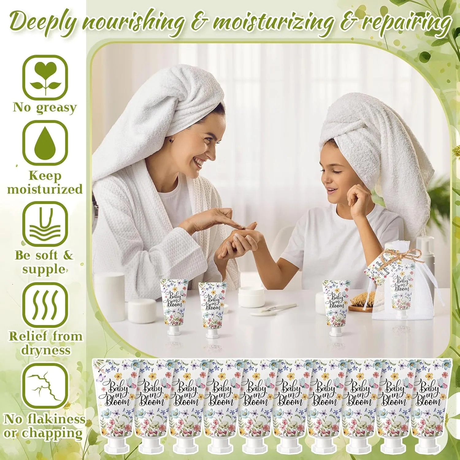 48 Sets Baby In Bloom Hand Cream Gifts Baby Shower Hand Cream Party Favors for Guests Wildflower Gift Bulk Travel Size Lotion Set for Guest