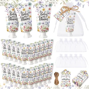 48 Sets Baby In Bloom Hand Cream Gifts Baby Shower Hand Cream Party Favors for Guests Wildflower Gift Bulk Travel Size Lotion Set for Guest