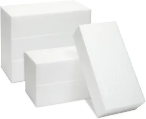 6 Pack Foam Blocks for Crafts - Polystyrene Brick Rectangles for Art Sculpting, Flower Arrangements, DIY, Packing, & Diorama Supplies (8 x 4 x 2 in)