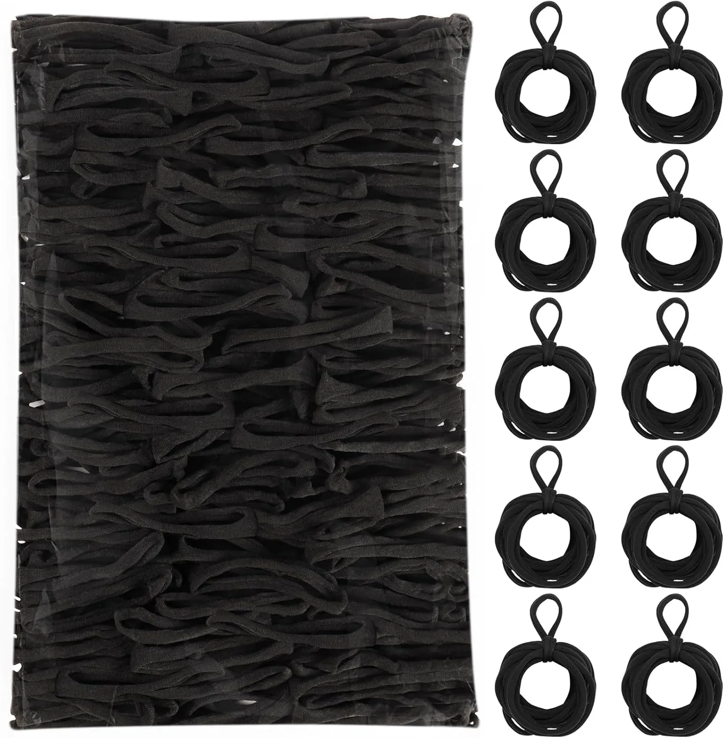 600 PCS Loom Loops Potholder 6" 7" inch DIY Arts Crafts for Kids and Adults Potholder Black Loops Weaving Flexible Loom Kit Elastic Ideal for Girls Ages DIY Crafts Supplies