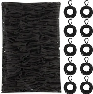 600 PCS Loom Loops Potholder 6" 7" inch DIY Arts Crafts for Kids and Adults Potholder Black Loops Weaving Flexible Loom Kit Elastic Ideal for Girls Ages DIY Crafts Supplies