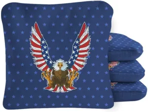 ACA Synergy Pro Professional Cornhole Bags Dual Sided Regulation 6x6 Set of 4 Stars Stripes Eagle