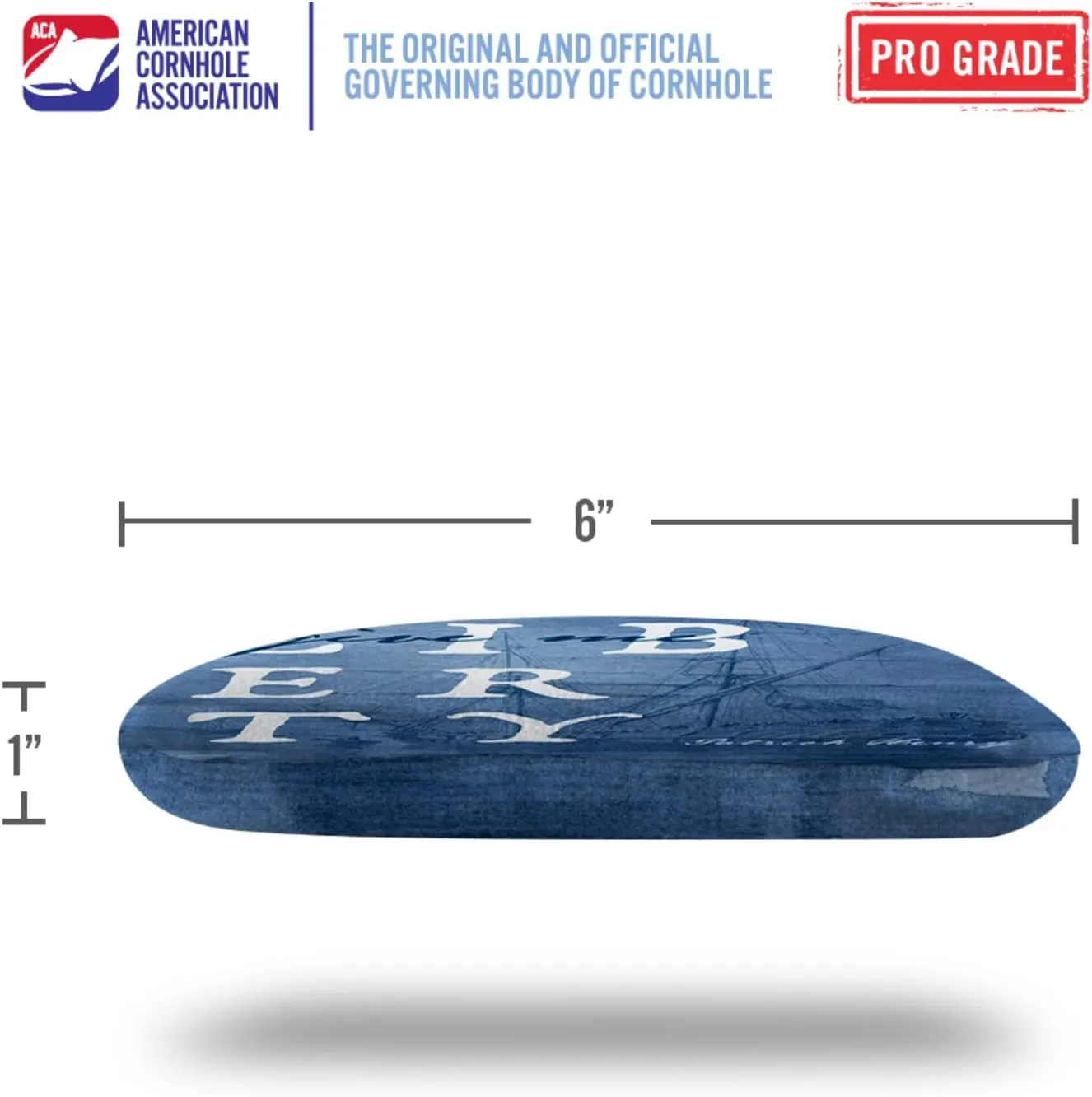 ACA Synergy Pro Proffessional Cornhole Bags Dual Sided 6x6 Set of 4 Patriotic Liberty 1776