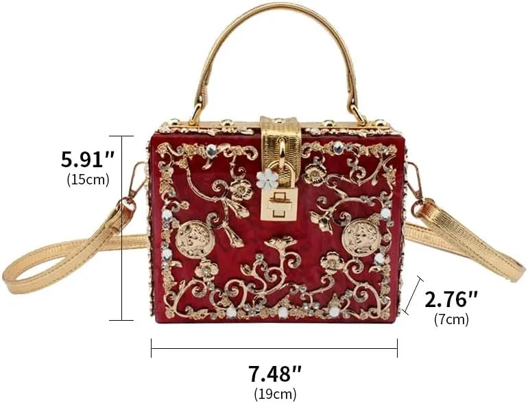 Acrylic Purse Clutch Bags Perspex Carved Bag Evening Handbags for Women Crystal Crossbody Shoulder Purse Wedding