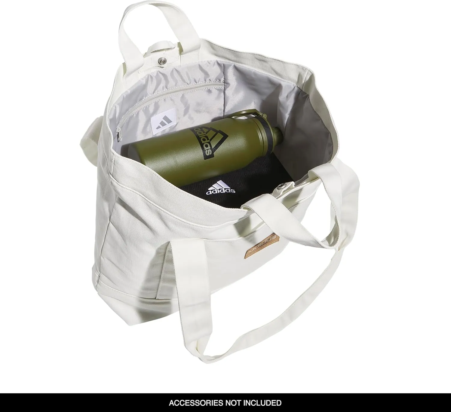 adidas Canvas Women and Men, Work Tote Bags, Off White, OSFA