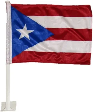 AES 12x18 Wholesale lot 12 Puerto Rico Royal Blue Double Sided Car 12"x18" Flag