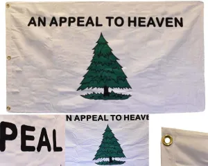 AES 3x5 Embroidered An Appeal To Heaven (New Version) 100% Cotton Flag 3'x5' Fade Resistant Double Stitched Premium Penant House Banner Grommets