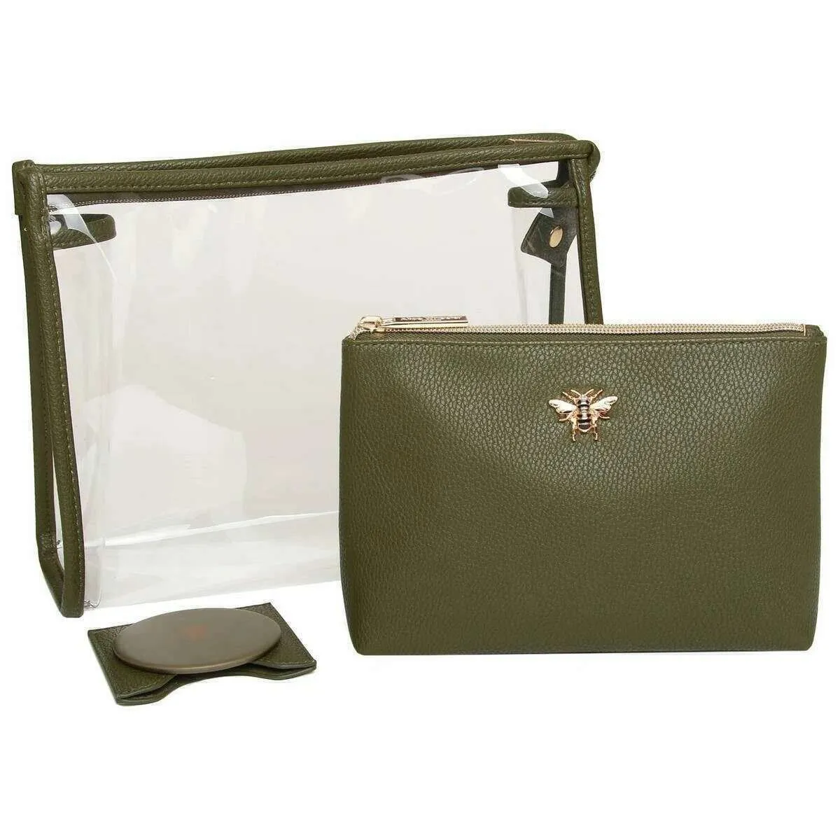 Alice Wheeler London 3 Piece Beauty Set - Olive Green