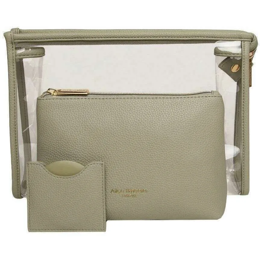 Alice Wheeler London 3 Piece Beauty Set - Pistachio Green
