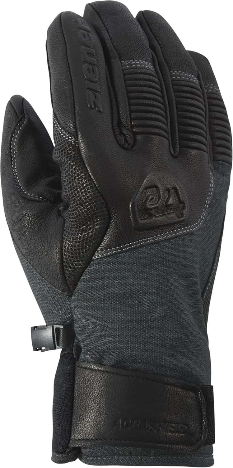 Alpine Men's Ski Leather Gloves GANZENBERG Black