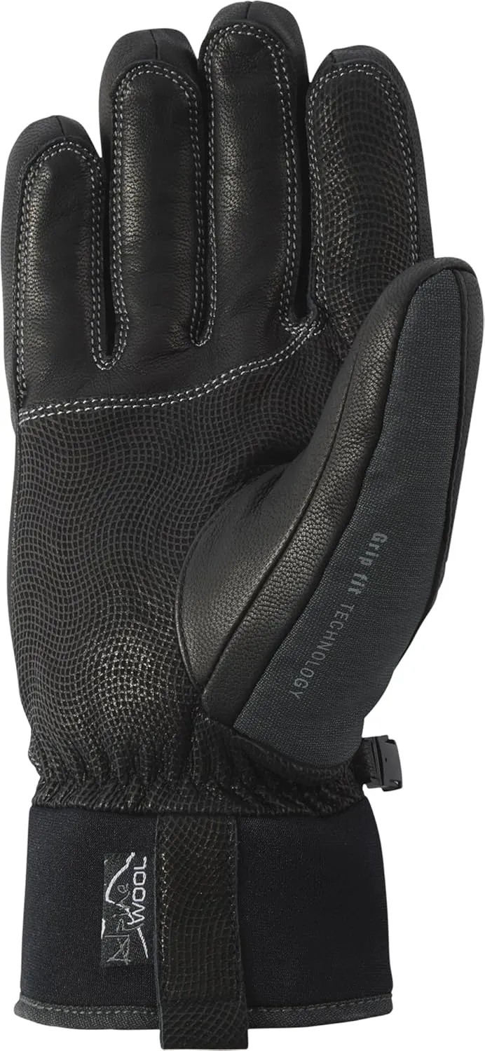 Alpine Men's Ski Leather Gloves GANZENBERG Black