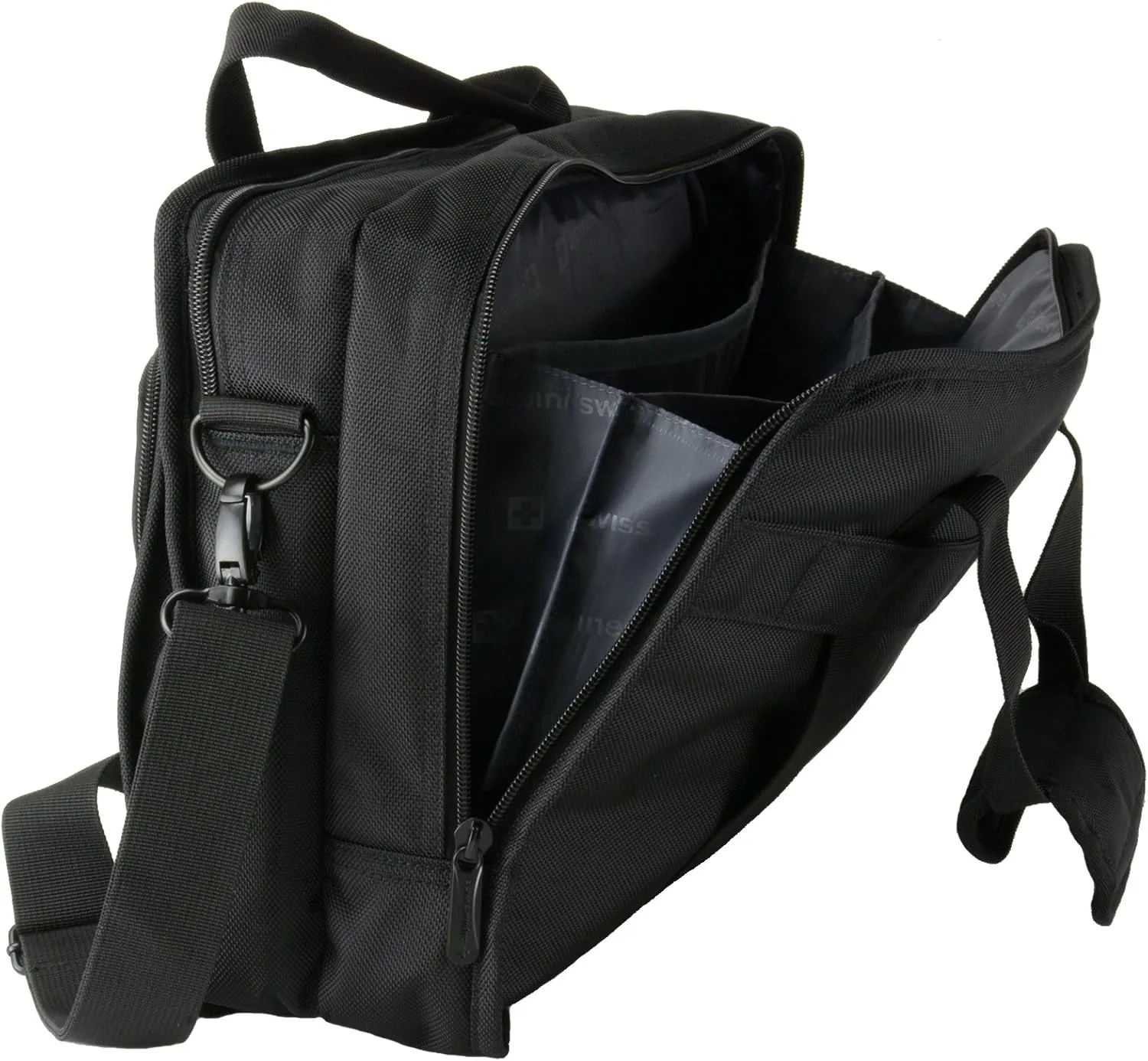 Alpine Swiss Conrad Messenger Bag 15.6 Inch Laptop Briefcase with Tablet Sleeve