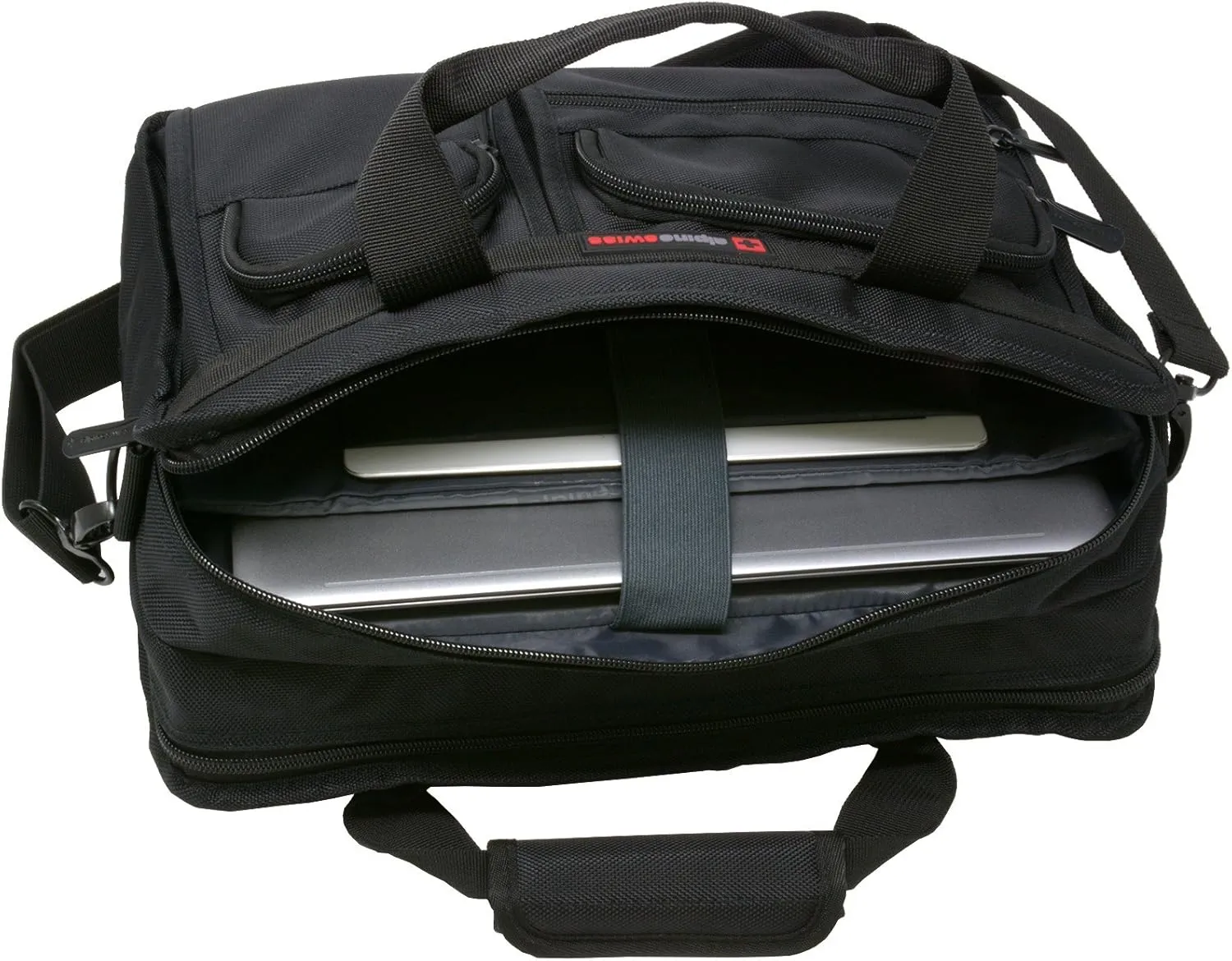 Alpine Swiss Conrad Messenger Bag 15.6 Inch Laptop Briefcase with Tablet Sleeve