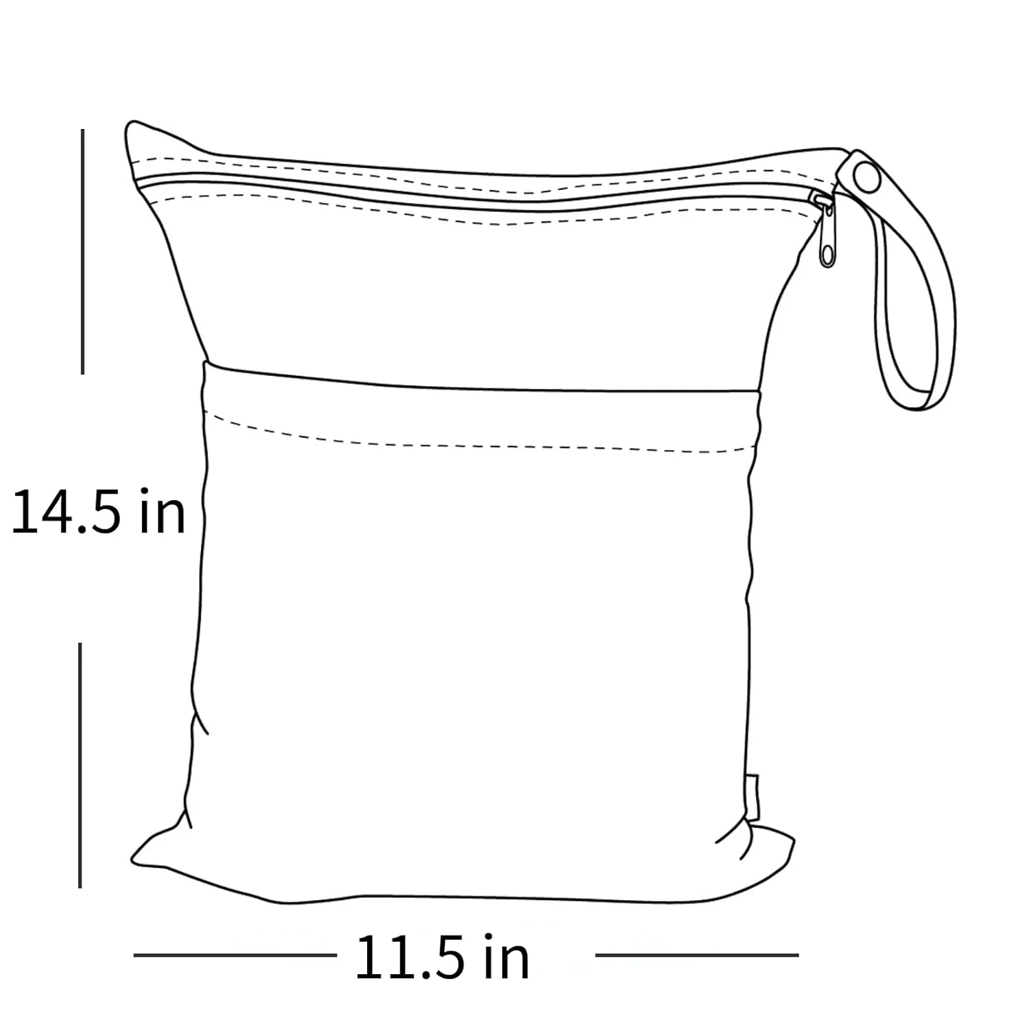 ALVABABY 2pcs Cloth Diaper Wet Dry Bags Waterproof Reusable with Two Zippered Pockets Travel Beach Pool Daycare Soiled Baby Items Yoga Gym Bag for Swimsuits or Wet Clothes LZ8485