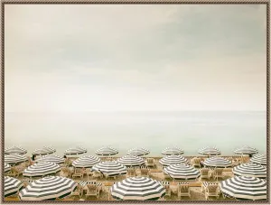 Amanti Art Framed Canvas Wall Art 32x42 Seaside 4 (Beach) by Carina Okula, Framed Wall Art Canvas, Beach Artwork, Traditional Decor, Oversize Poster Painting for Living Room, Bedroom, Bathroom,