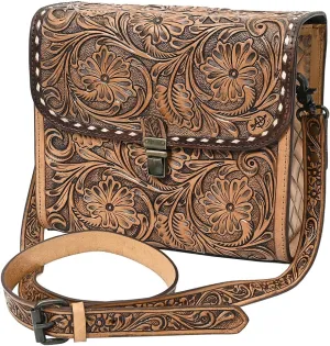 American Darling ADBG1428 Briefcase Hand Tooled Genuine Leather women bag western handbag purse