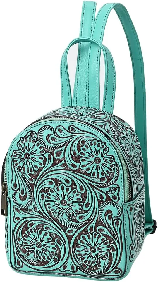 American Darling Backpack Hand Tooled Genuine Leather Women's Bag Western Handbag Purse | Handbag Purse | Backpack Bag