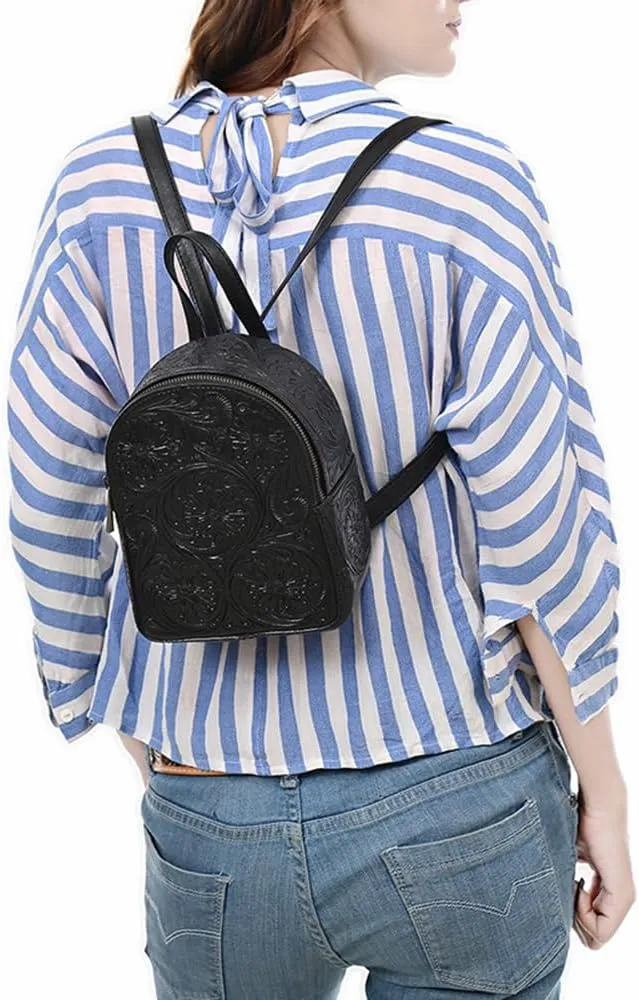 American Darling Backpack Hand Tooled Genuine Leather Women's Bag Western Handbag Purse | Handbag Purse | Backpack Bag