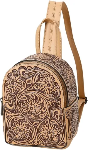 American Darling Backpack Hand Tooled Genuine Leather Women's Bag Western Handbag Purse | Handbag Purse | Backpack Bag