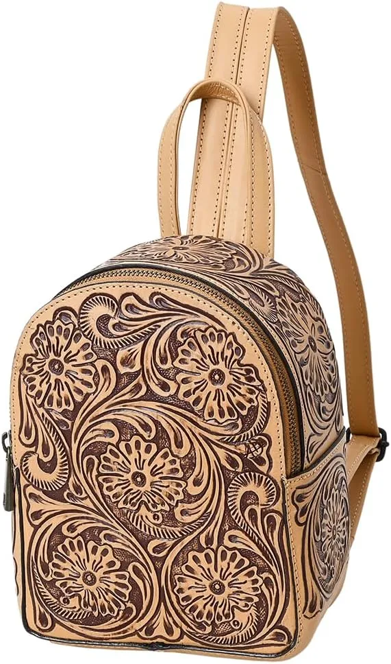 American Darling Backpack Hand Tooled Genuine Leather Women's Bag Western Handbag Purse | Handbag Purse | Backpack Bag