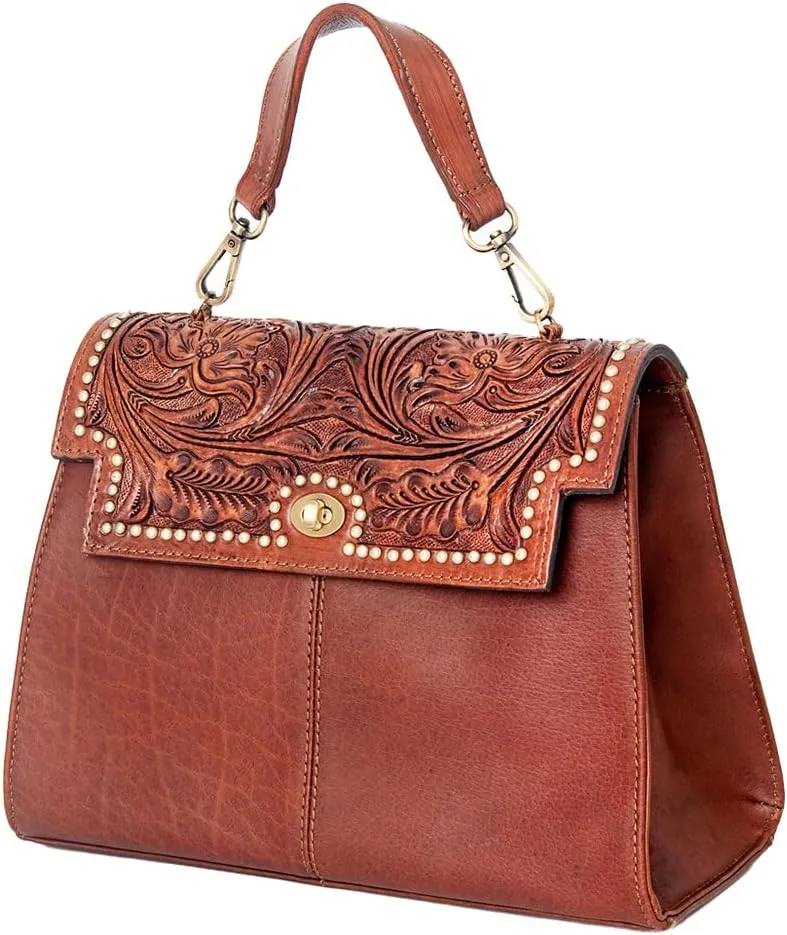 American Darling Briefcase Hand Tooled Genuine Leather Western Women Bag Handbag | Briefcase Bag | Briefcase for Women | Cute Briefcase Bag | Laptop Briefcase Bag