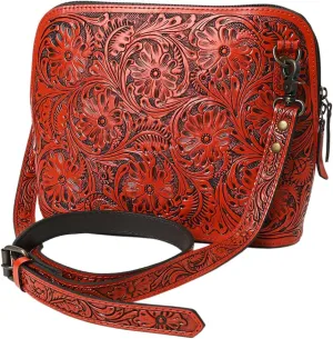 American Darling Cross Body Hand Tooled Genuine Leather Women Bag Western Handbag Purse