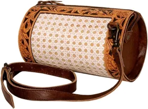 American Darling Duffel Hand Tooled Genuine Leather Western Women Bag | Handbag | Leather Duffle Bag | Weekend Bag | Travel Duffel Bags | Duffel Bag for Women | Leather Duffle Bag