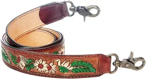 American Darling Hand Tooled Genuine Leather Crossbody Handle Strap for Bags | Phone Crossbody Strap | Crossbody Keychain Strap for Wallet Purse Clutch Cellphone Key Chain Holder | Shoulder Bag Strap
