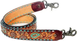 American Darling Hand Tooled Genuine Leather Crossbody Handle Strap for Bags | Phone Crossbody Strap | Crossbody Keychain Strap for Wallet Purse Clutch Cellphone Key Chain Holder | Shoulder Bag Strap