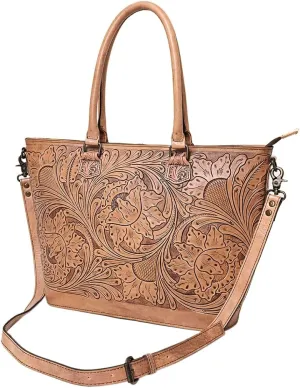American Darling Hand Tooled Genuine Leather Women Bag Western Handbag Purse