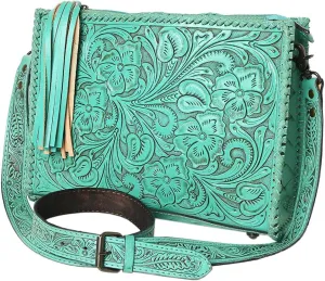 American Darling Hand Tooled Genuine Leather Women Bag Western Handbag Purse