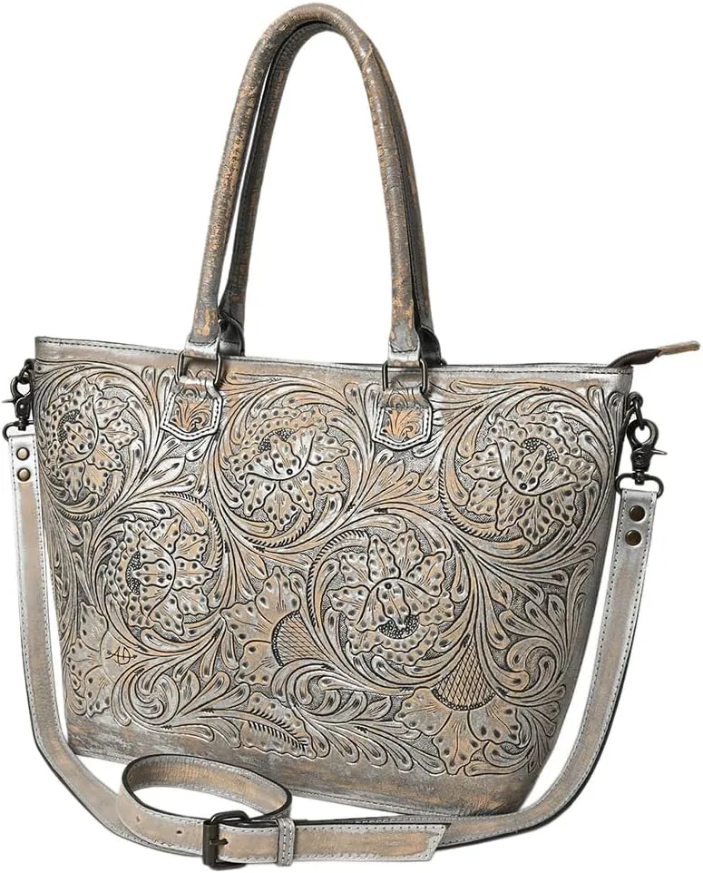 American Darling Hand Tooled Genuine Leather Women Bag Western Handbag Purse