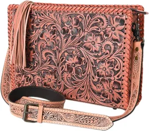 American Darling Hand Tooled Genuine Leather Women Bag Western Handbag Purse